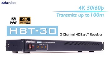 【Official】The Easy 4K Transmission Solution by Datavideo HBT-30 3-Channel HDBaseT Receiver｜Datavideo