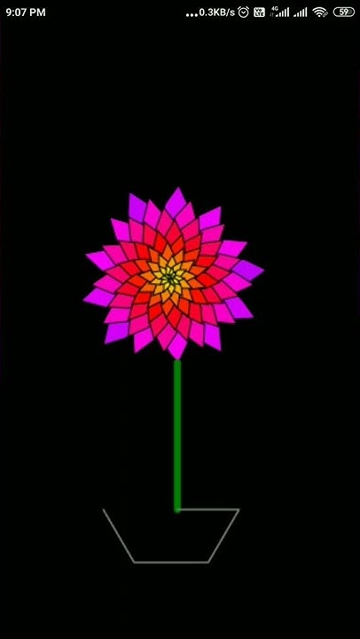Complete Flower Design by using Python | source code is in description ...