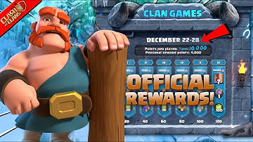 DECEMBER 2025 CLAN GAMES "OFFICIAL REWARDS" REVEALED | Coc December 2025 Clan Games Rewards