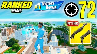 72 Elimination Solo Vs Squad Ranked RELOAD” Gameplay Wins (NEW! Fortnite Chapter 6 PS4 Controller)