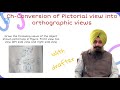 Ch-17 Problem 17.5 Jan2026 Orthographic Projection of the Given Object | Front,Top & Side Views
