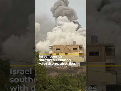 Israel pounds southern Lebanon with drone, airstrikes | #ajshorts