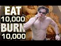 10,000 Calorie EAT & BURN Challenge | Can You Out Train A Bad Diet? | Ultimate FOOD CHALLENGE