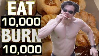 10,000 Calorie EAT & BURN Challenge | Can You Out Train A Bad Diet? | Ultimate FOOD CHALLENGE