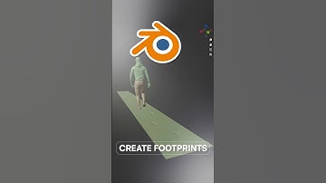 Footprints effect with Dynamic paint in blender #shortvideo #blender