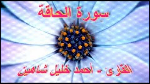أحمد خليل شاهين - سورة الحاقة