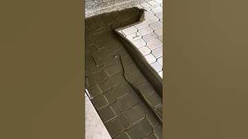 the process of leveling cement on paving in the yard #construction #popular #cement #paving #shorts