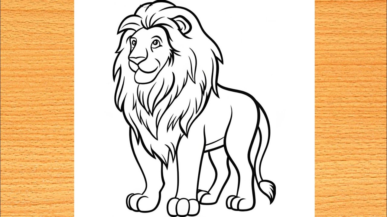 How To Make Lion Drawing | Lion Drawing Easy Step By Step