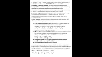 Chemistry Class 12|| Chapter 4 d and f-Block  Elements || #class12 #chemistrynotes #notes