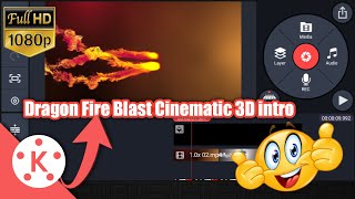 Red Dragon fire blasting 3D intro in kinemaster | how to make Red Dragon fire gaming intro | 2022 screenshot 2