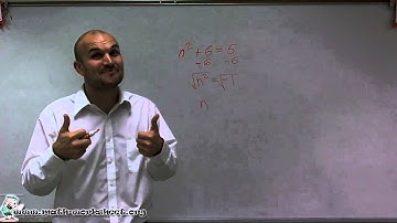 Algebra - Quadratic Functions - Solving equations by taking square roots - Easy