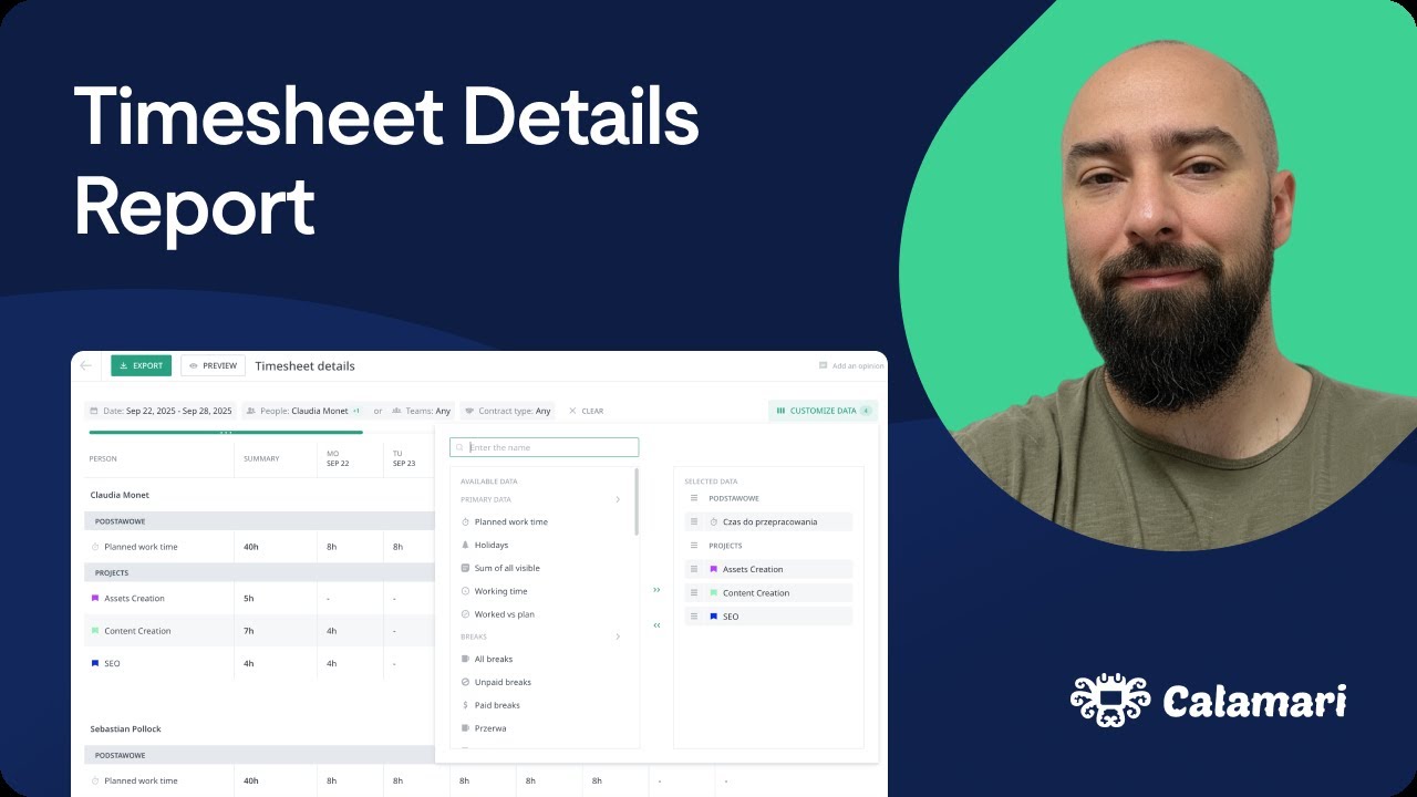 Timesheet report overview [EN]