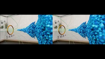 磁镜效应模拟：大规模轰击金环(3D版)