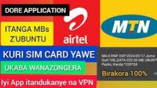 Doreapplicatino Itanga Kandi Kuri Sim Card Zose Ushobora Kuzongera Birakora 100%