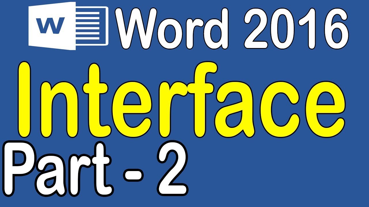 MS Word 2016 Interface Tutorial in Hindi / Urdu Part 2