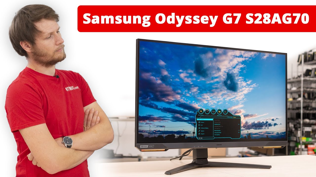 SAMSUNG - Ecran pc gamer - samsung - odyssey g7 - g70b s28bg700ep - 28'' 4k  - dalle ips - 1 ms - 144hz - hdmi / displayport - amd freesync Pas Cher