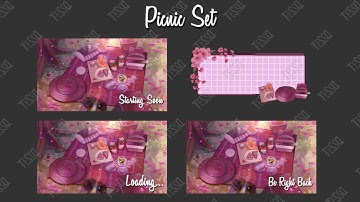 Picnic Animated Stream Overlays | Twitch Package | Twitch Overlays