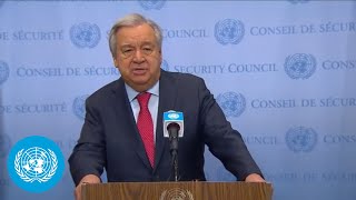 Un Chief On Sudan - Media Stakeout | Security Council | United Nations