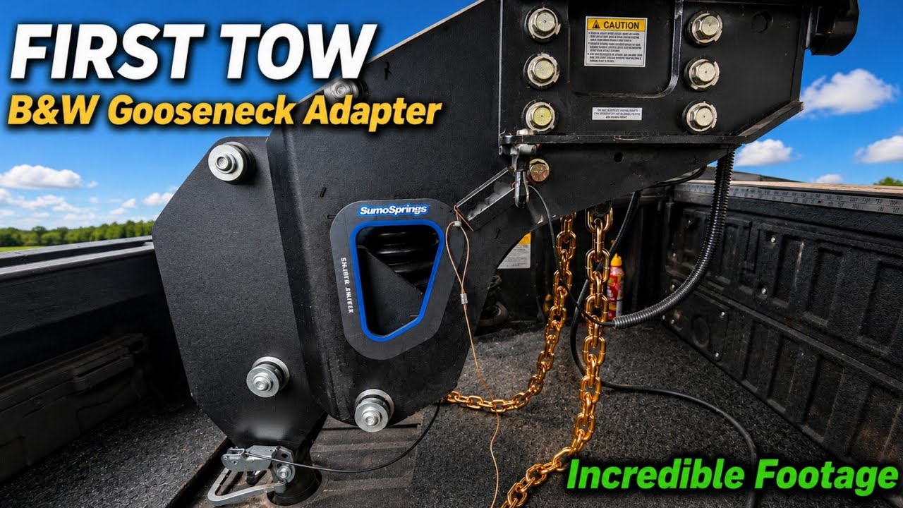 INCREDIBLE RESULTS! B&W Fifth Wheel to Gooseneck Adapter for RV! SEE IT MOVE!
