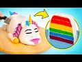 Cómo hacer un delicioso pastel de unicornio arco iris 🦄❤️🎂