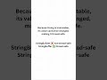 True or False? | Is String Thread-Safe in Java? #shorts #javainterview #java