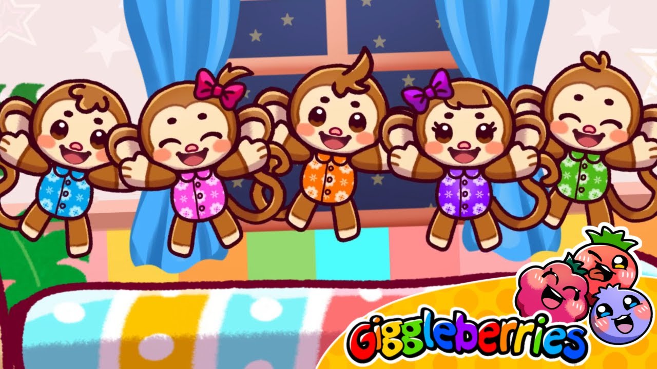 Five Little Monkeys Jumping On The Bed | Nursery Rhyme For Kids