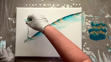 Feather String Pull Paint Pour