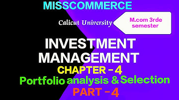 M.com 3rd sem|Investment management Chapter-4|Part-4