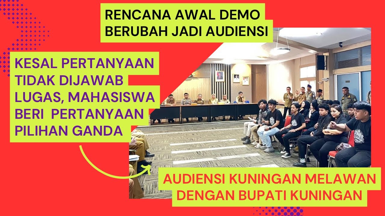 Audiensi Kuningan Melawan Dengan Bupati Kuningan Terkait Kenaikan Tunjangan Anggota DPRD Kuningan