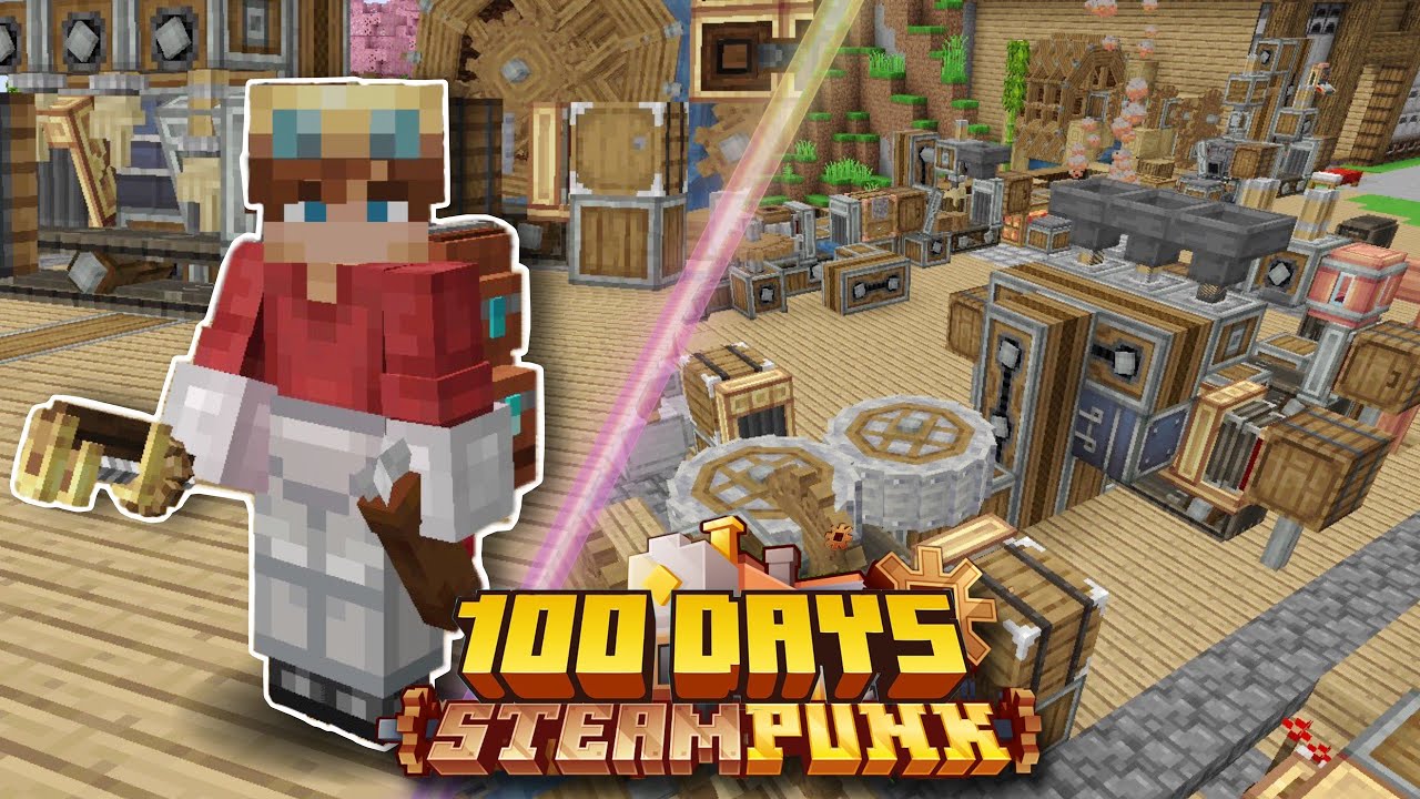 Mình Sinh Tồn 100 Ngày Minecraft SteamPunk Siêu Khó !!