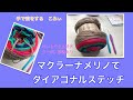 マクラーナメリノでダイアゴナルステッチ【本日の手芸】today's handicraft