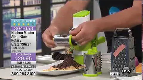 Kitchen Master All-in-One Rotary Grater and Slicer...