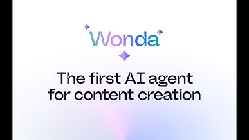 Wonda: The First AI Agent for Video & Audio Creation