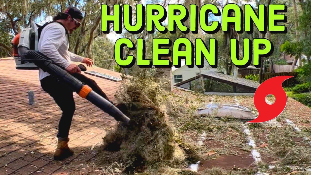 HUGE Roof & Yard Clean up for ELDERLY WIDOW after HURRICANE. - YouTube