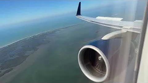 DL1153 Boeing 757-200 N552NW 4K ATL-RSW Atlanta to Ft Myers beautiful sunny ocean landing