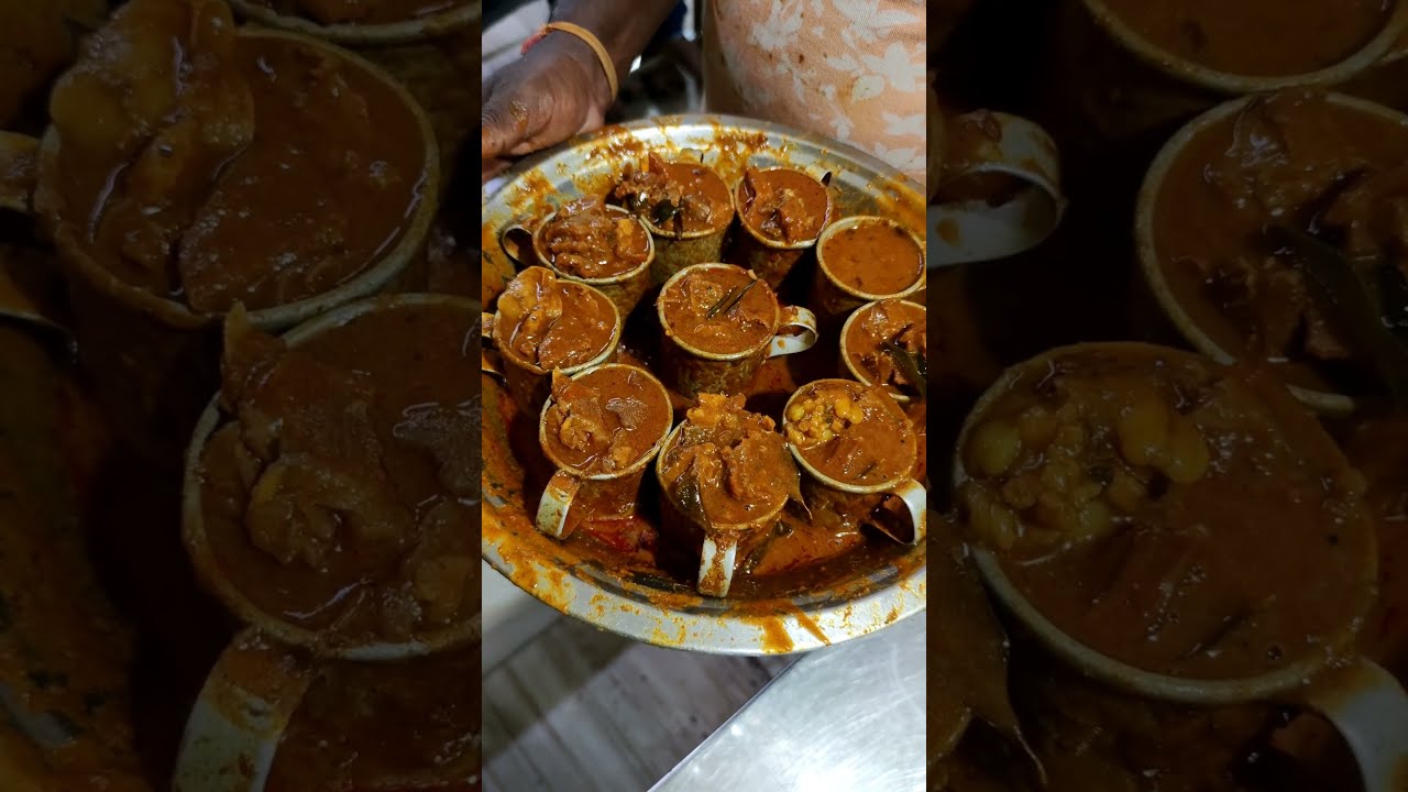 160 Rupees Unlimited Non Veg Meals Tirupati Seenaya Mess White Rice Mutton Kurma Rasam Shorts