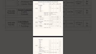 SSLC examination 1 and examination 2  annual time table 2026 ( Karnataka board)