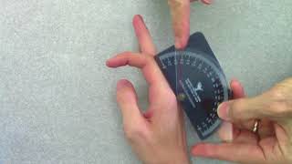 Using a finger goniometer