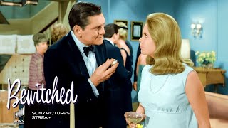 Sam creates a troublesome situation for Darrin at the party | Bewitched - TV Show
