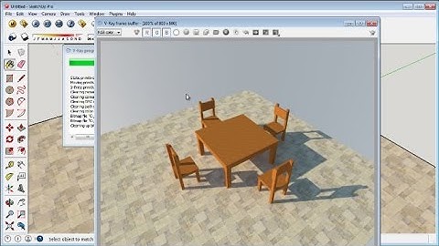 Sketchup Simple Chair and Table Tutorial