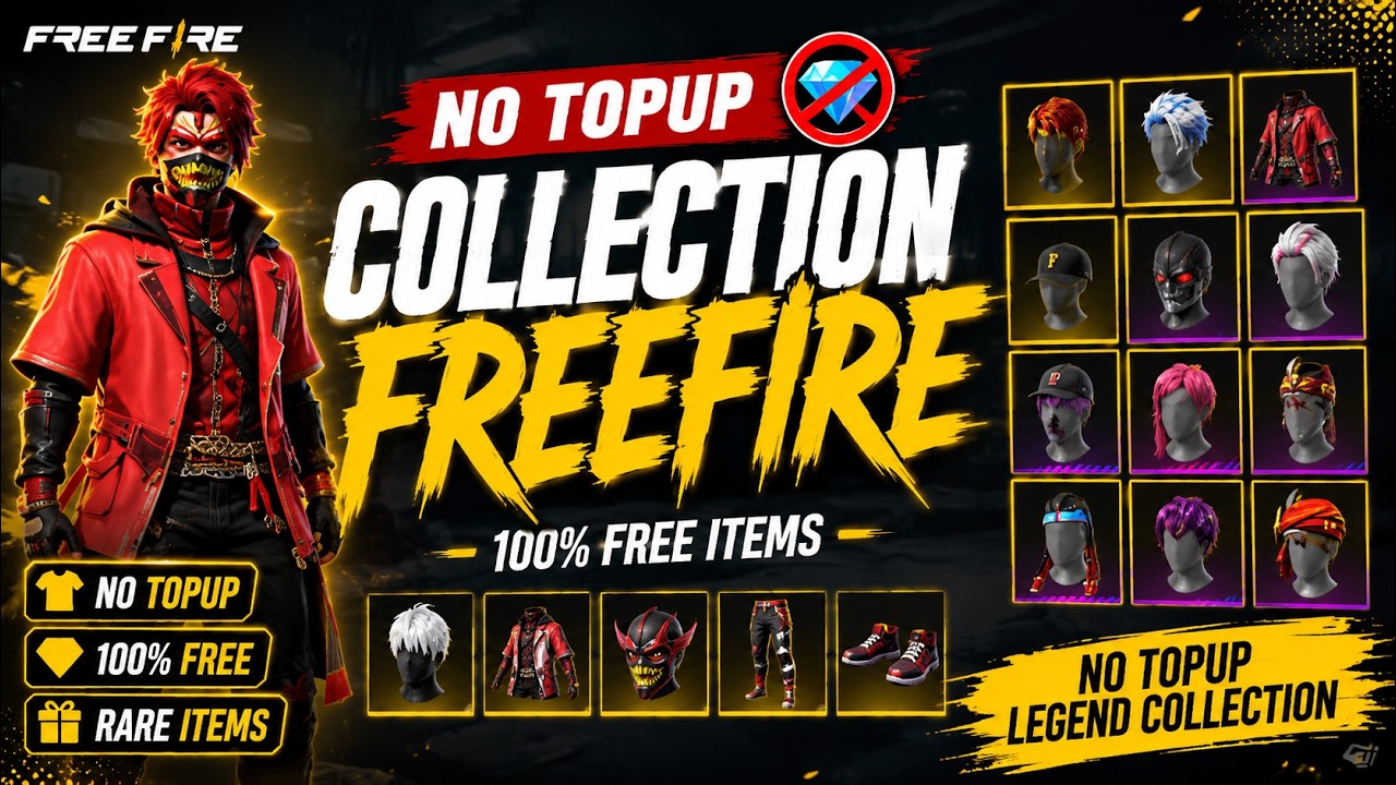 Free fire 🔥|| No Topup collection 🤩|| ANKIT FF