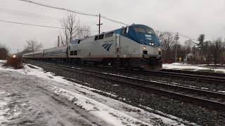 [HD] Amtrak P064 and CSX Q634 Racetrack - Fairport, NY