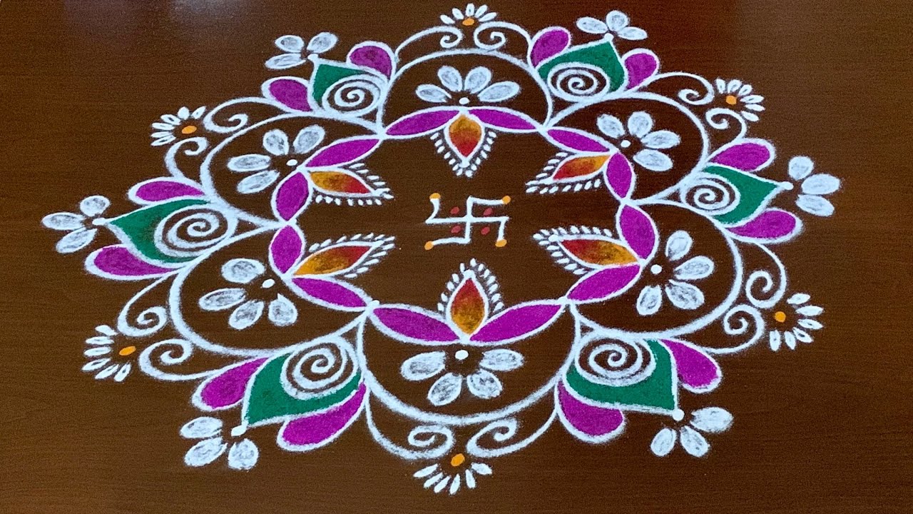 Diwali Kolam 2025🌷Simple Diwali rangoli designs Big🌷Happy Diwali Muggulu with flower🌷Daily🌷Friday 