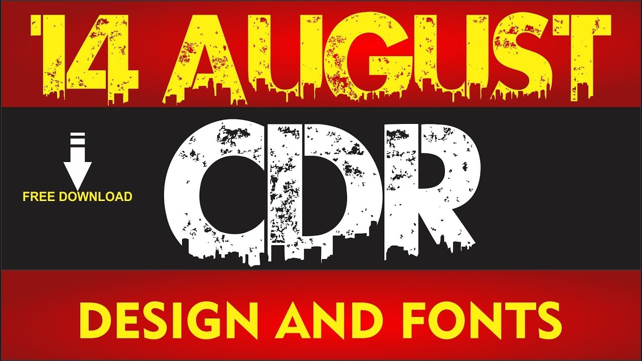 How To Make 14 AUGUST Design Free CDR New  Design Free Download