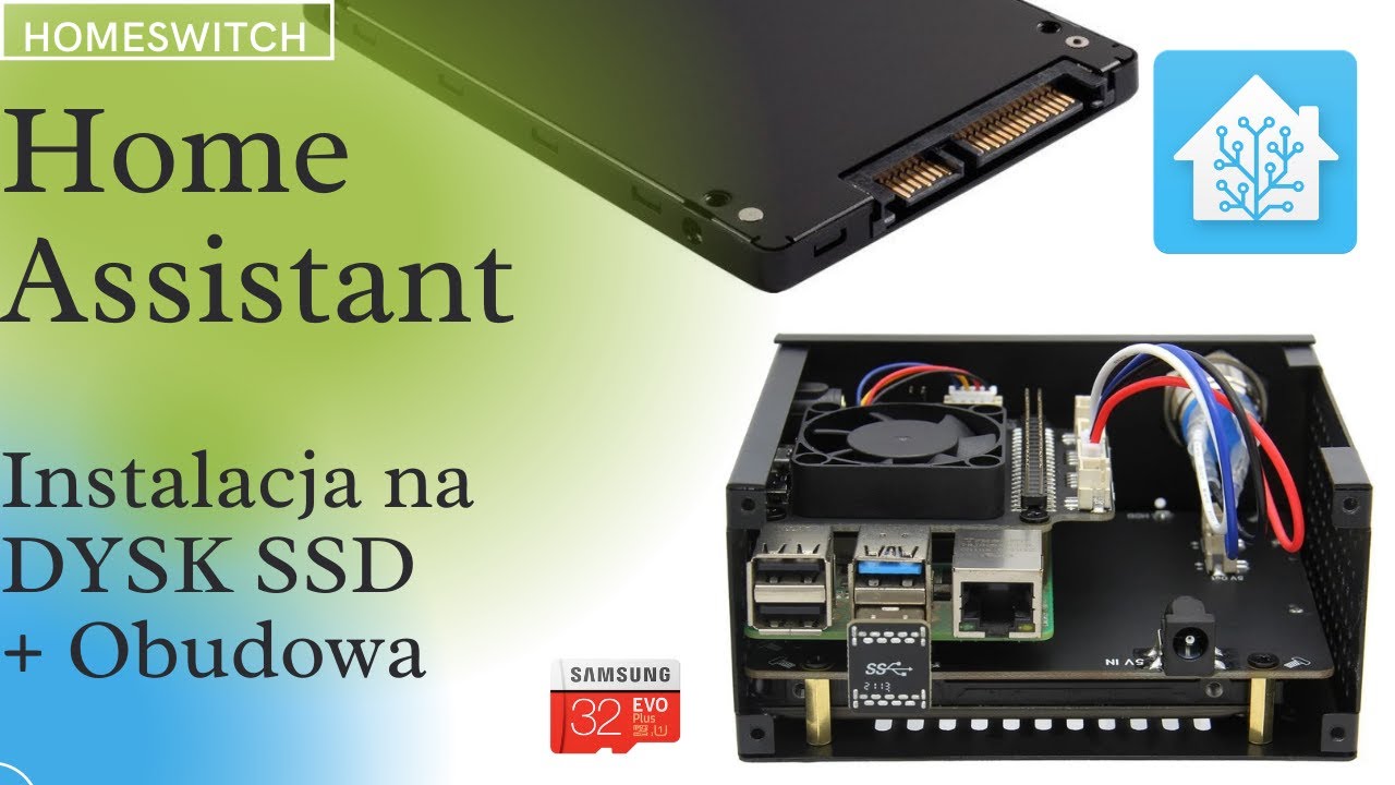 Instalacja systemu Home Assistant na Raspberry Pi 4 dysk SSD obudowa ...