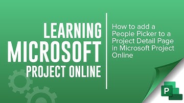 How to add a people picker on a project detail page in Microsoft Project Online