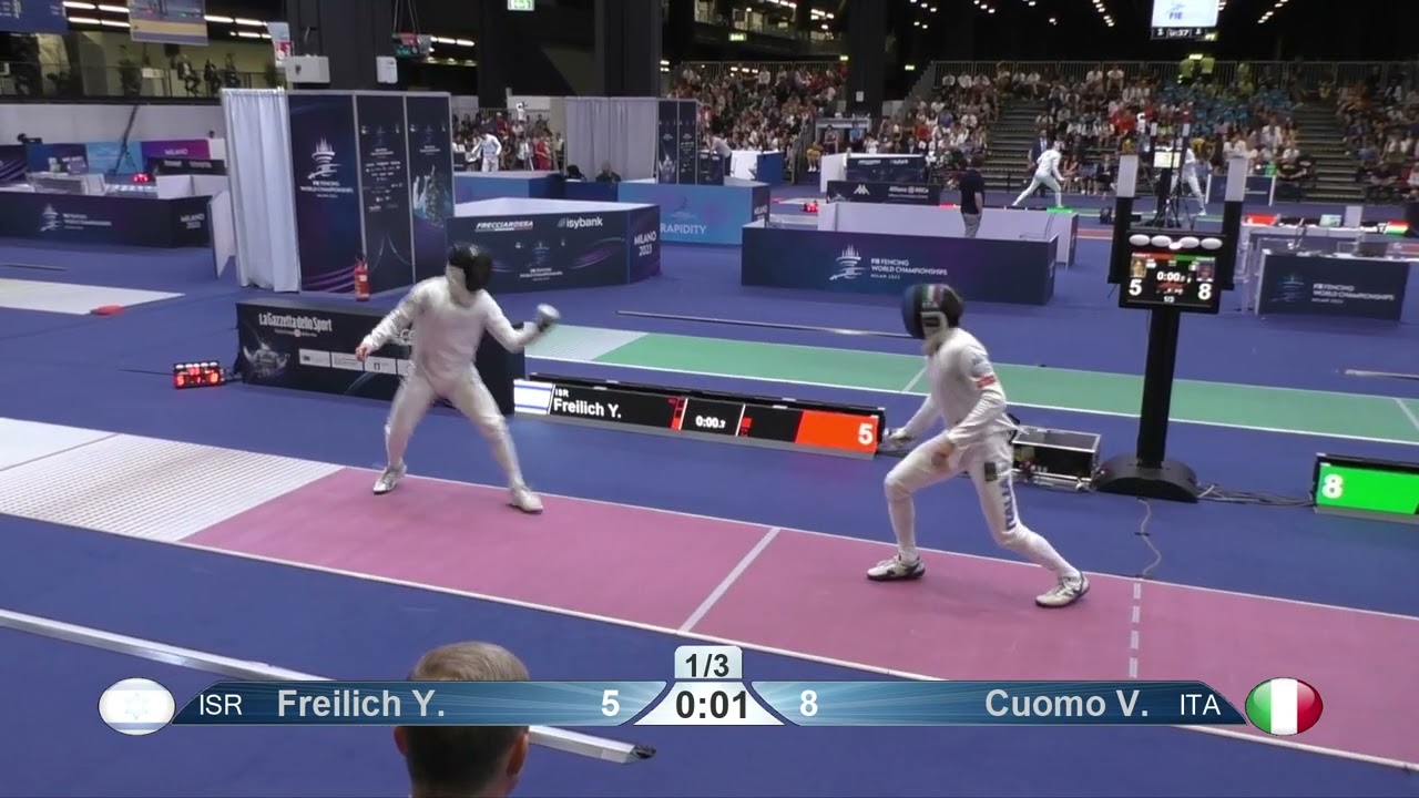 2023 242 T32 15 E M Individual Milano ITA WCH RED CUOMO ITA vs FREILICH ISR