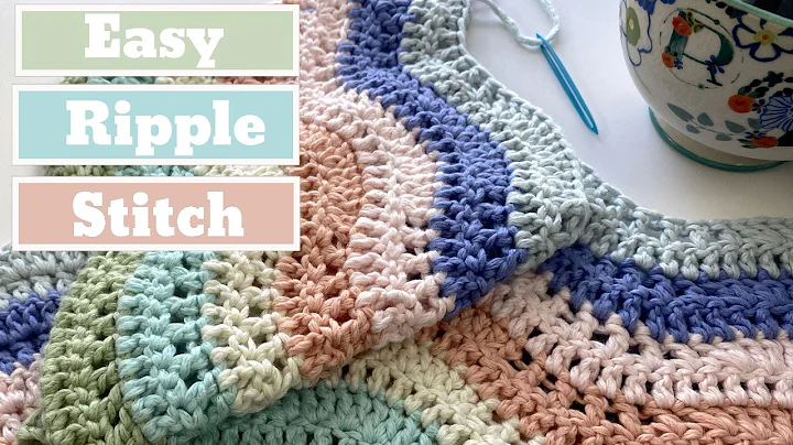 Learn the Feather and Fan Stitch for an EASY Crochet Ripple Blanket