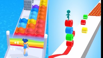 Pop it run VS stack rider 3D | walkthrough android iOS gameplay new update