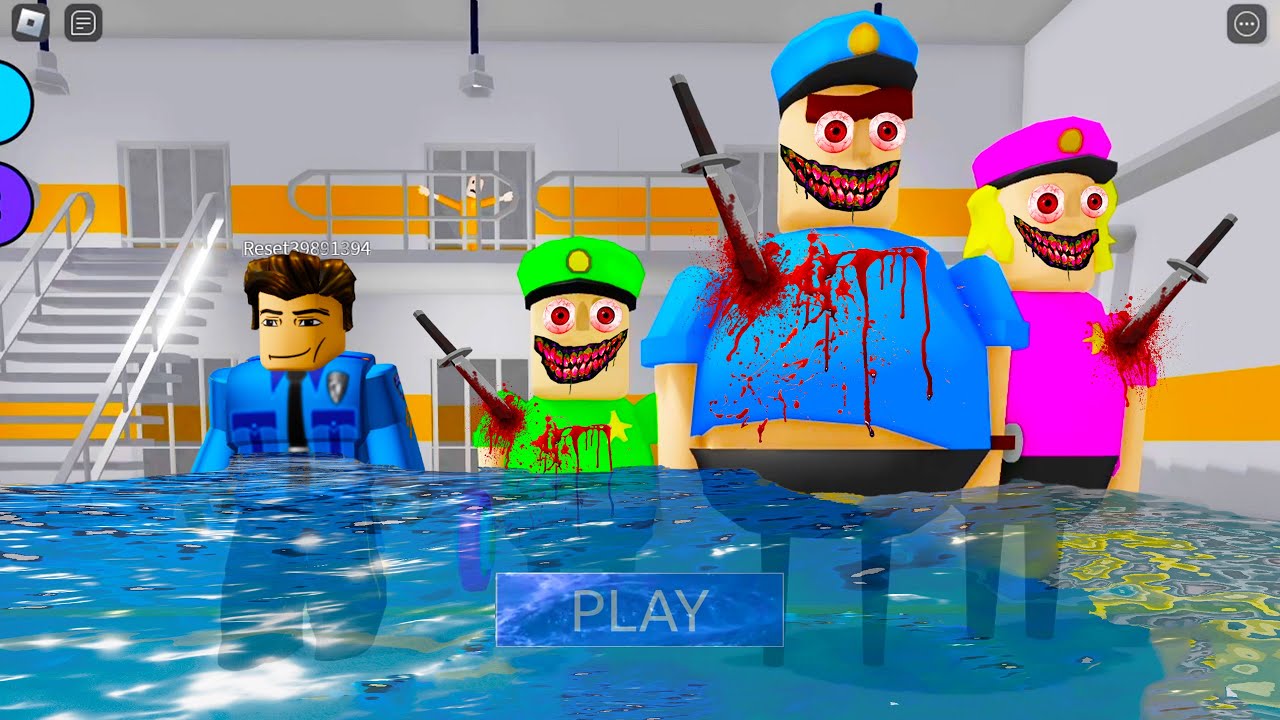 WATER NIGHTMARE MODE! Escaping from a POLICE FAMILY ESCAPE! And BECAME a POLICE FAMILY COP